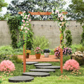 S AFSTAR 84" Wooden Garden Arbor, Plant Climbing Arch Trellis Pergola Archway Wedding Arch for Outdoor, Yard, Ceremony Christmas Decoration (Brown)