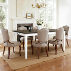 Hokway Dining Table for 4-6, 64 Inch Rectangular Solid Wood Kitchen Table, Modern Farmhouse Dinner Table for Dining Room, Kitchen, Living Room