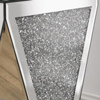 Crystal Mirrored Side Table, Living Room Side Table Sofa Couch Side Tables, Mid Century Modern End Table Accent Table, Small End Table Bedside Tables Mirrored Nightstand for Bedroom Corner