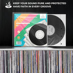 50 Pieces 12.08" x 12.08" Record Inner Sleeves Acid Free, 3.5 Mil Thick Rice Paper Lined Master Sleeve, Your Favorite Vinyl Protector Brand