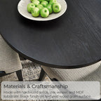 Signature Design by Ashley Rowanbeck Minimalist Dining Table for 8 People, Black