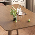 WiberWi 5 Piece Dining Table Set for 4, Solid Wood Kitchen Table Chairs Set of 4, 43.3” Space-Saving Mid Century Modern Dining Room Table, Walnut Home Furniture