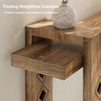 S.E.C.D Modern Console Table for Entryway, 63-Inch Floating Visual Entrance Sofa Table, Wood Hall Table for Living Room, Foyer, Hallway, Natural Oak