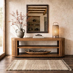 Tribesigns 47.2 in. 3-Tier Entryway Bench with Shoe Storage,Farmhouse Wooden Foyer Bench with Adjustable Foot Pads,End of Bed Bench for Hallway,Bedroom,Entryway (Brown)