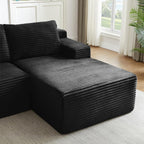 96" Sectional Sofa Cloud Couch with Deep Seat, Modern L-Shape Compressed Sofa Couch with Right Facing Chaise,Upholstered Couches for Living Room
