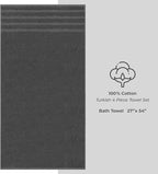 American Soft Linen Luxury 4 Piece Bath Towel Set, 600 GSM 100% Cotton Turkish Bath Towels for Bathroom, 27x54 in Large Bathroom Shower Towels, Dark Gray