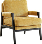Roundhill Furniture Kelly Mid-Century Modern Chenille Upholstered Accent Armchair, Yellow