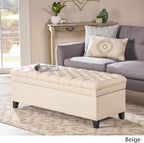 Christopher Knight Home Juliana Fabric Storage Ottoman, Beige