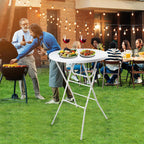 Folding Round Table, 32in Cocktail Table, High Top Table with Removable Legs, Foldable Bar Tables, Pub Tables for Weddings, Parties,Patio, Business Events (White, 32" Round - Set of 2)