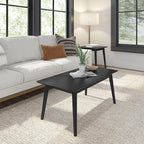 Plank+Beam 40 Inch Mid Century Modern Coffee Table, Wood Coffee Tables for Living Room, Rectangular Center Table, Occasional Table for Small Spaces, Black