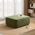 HOOOWOOO Large Ottoman Coffee Table for Couch,Oversized Rectangular Ottoman Bench Seat,Modern Plush Corduroy Upholstered Foot Rest for Living Room Bedroom Bedside,Cloud Green