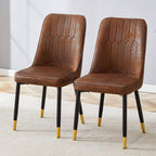 Dining Chairs Set of 2，Modern Dining Chairs, Equipped with Suede Nap Leather Backrest Cushions and Metal Legs, Suitable for Restaurants, Kitchens, and Dining Room Chairs