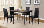 Metal Dining Table with Laminated Faux Marble Top Black - 45" Square Contemporary Kitchen Table for 4 Sturdy Metal Legs Easy Assembly