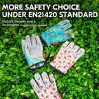 Vgo... 1-Pair Age 5-6 Kids Gardening Gloves,Children Yard Work Gloves,Toddlers,Boys,Girls(Size L, Blue Plane, KID-MF7362)