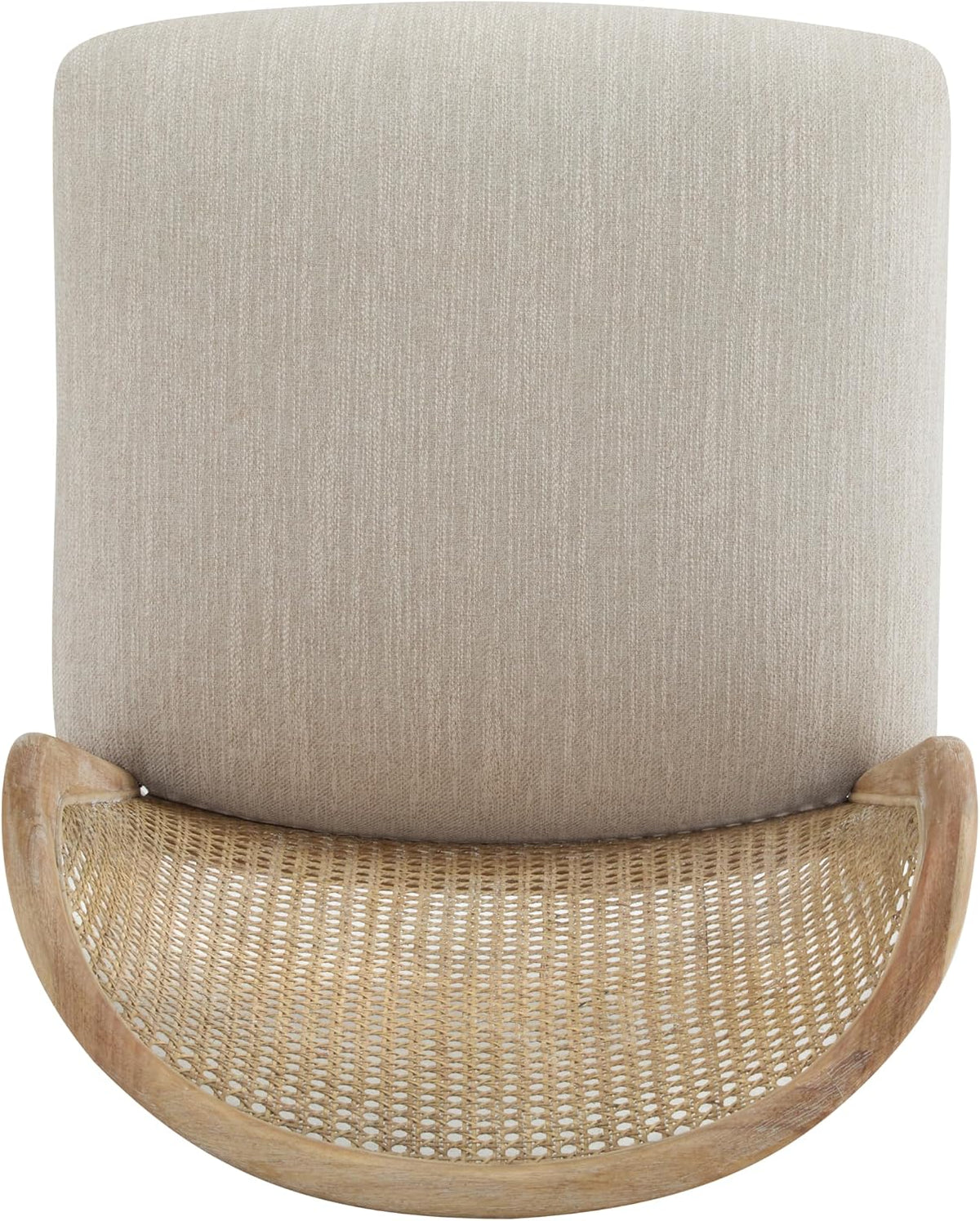 Christopher Knight Home Lilia Dining Chairs Set of 2, Modern Dining Chair with Fabric Upholstery, Rubberwood Frame Kitchen Chairs with Cane Webbing, Extra Seat for Dining Room, Beige + Natural