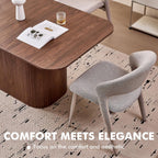 63" Large Dining Table for 4 6, [Rounded Corners] [Grooved Pedestal Base] Modern Rectangle Kitchen Dinner Dining Living Room Table