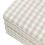 Namesake Crawford Gliding Ottoman in Tan Gingham, Greenguard Gold & CertiPUR-US Certified