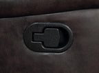 Coaster Home Furnishings - Greer - Leatherette Upholstered Swivel Glider Recliner Chair with Pocket Coil Cushions, Padded Armrests, Contrasting Stitching - Living Room - 41-Inch - Brown - 651356