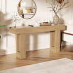 63 Inch Long Console Table for Entryway, Farmhouse Sofa Table Behind Couch, Wooden Rectangular Design Entry Table Foyer Hallway Table for Living Room (Natural)