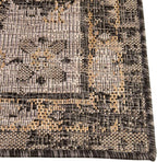 Unique Loom Outdoor Traditional Collection Area Rug - Valeria (5' 3" x 8' Rectangle, Charcoal/ Natural)