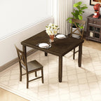 47.2in-63in Solid Wood Extendable Dining Table for 4-8, Unique Wood Grain, Modern Farmhouse Kitchen Dining Table for Small Spaces, Dining Room, Kitchen, Living Room