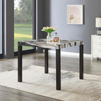 Roundhill Furniture Cavira Modern Faux Marble Counter Height Dining Table
