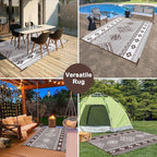 HiiARug Outdoor Rug for Patios Clearance 5'x7' Outdoor Plastic Straw Rug Waterproof Patio Camping Rug Reversible RV Mat Outdoor Area Rugs for Outdoors, RV, Patio, Backyard, Deck, Camping