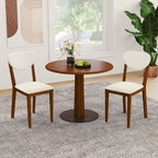 Giantex Sherpa Dining Chairs Set of 4, Modern Kitchen Chair w/Rubber Wood Legs, Padded Seat & Backrest, Armless Accent Side Chairs for Living Room, Dining Room, Restaurant