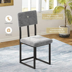 5-Piece Dining Table Set for 4, Modern Faux 47.24" Marble Kitchen Table with 4 Velvet Chairs, Stylish Small Dining Table Set for Apartments & Small Spaces