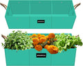 2 Pcs 10 Gallon Rectangle Grow Bags for Growing Potatoes, PE Pots Potato Pots Growing Containers Potato Planter Potato Planter for Growing Potatoes, Green