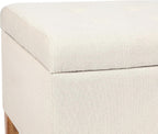 Asense Storage Ottoman Bench with Hinged Lid, Ottoman with Storage Footstool for Living Room & Entryway, End of Bed Bench for Bedroom