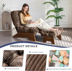 MAXYOYO Accent Chair with Ottoman, Lounge Chair with Adjustable Backrest | Tufted Living Room Chair Upholstered Lounge Chair with Footrest Set, Modern Chair for Reading Room, Brown