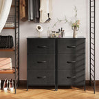 AODK Small Dresser for Bedroom Nightstand with 3 Storage Drawers, Black | Chest of Drawers End Table for Living Room, Closet Dresser with 3 Storage Drawers Organizer Clothes