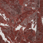 Modern Faux Marble Bedside Table for Living Room, 9" Round Stone Side Table Vintage Night Stand, Small Rustic Red End Table for Drink in Bedroom Apartment Waiting Room, White and Red