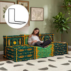 WOWMAX L-Shaped Metal Support Frame for Our Boho Floor Sofa, Freestanding Sofa Bracket Accessory, Easy Assembly, Sturdy Back Support, Sofa Not Included
