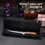 YOTSUBA Fillet Knife, 7 Inch Fish Knives for Filleting, Razor Sharp High Carbon Steel Boning Knife with Ergonomic Rosewood Handle, Professional Fish Knives for Meat with Gift Box