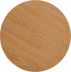 NORDICANA Single Accent Side Table for Living Room, 19.6 Inch Wide 19.6 Inch Tall Oak Color Round End Table for Sofa, Bedroom, Manufactured Wood Top with Oak Veneer