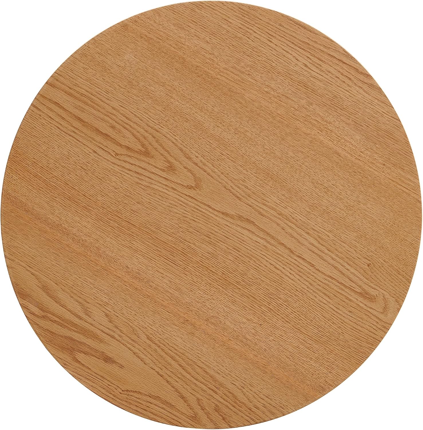 NORDICANA Single Accent Side Table for Living Room, 19.6 Inch Wide 19.6 Inch Tall Oak Color Round End Table for Sofa, Bedroom, Manufactured Wood Top with Oak Veneer