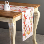 Maison d' Hermine Table Runner 100% Cotton Single Layer Table Runners 36 inches Long for Thanksgiving Christmas Decorations Home Kitchen Dining Party Wedding (Crystal Star, 14.5" x 36")