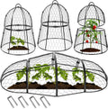 Decoroca 4 PCS Garden Cloches for Plants - Chicken Wire Plant Protectors from Animals, Outdoor Plant Cages to Keep Squirrels, Rabbits & Birds Out of Vegetable - DIY in 5 Forms - Sturdy Anti-Rust Dome