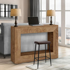 47" Farmhouse Console Table - Long Sofa Table Behind Couch, Wooden Entryway Table for Living Room, Hallway, Entrance, Rustic Rectangular Design, Natural Color