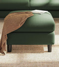 Welzona Teddy Storage Ottoman, 26.7"Large Living Room Ottoman, Coffee Table | All-Wood Ottomans with Storage, Tool-Free Setup Bench for Bedroom, for Welzona Loveseat Sofa Couch Living Room Set, Green
