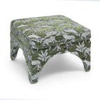 Tov Furniture Raji Jacquard Ottoman (Olive Green Leopard)