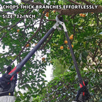 Loppers for Tree Trimming, Heavy Duty Branch Cutter Tree Clippers with Compound Action, Chops Thick Branch Ease, Garden Lopper Pruning, 32 Inch Tree Trimmer with 2" Clean Cut Capacity