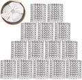 Bling Napkin Rings Set of 150, Rhinestone Silver Napkin Rings Diamond Adornment Napkin Holder Bulk for Wedding, Dinner, Party, Table Decorations, White