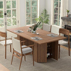 Yanosaku 78.7'' Dining Table for 4 6 8 10, Rectangular Kitchen Table with Storage, Farmhouse Dining Room Table for Kitchen, Dining Room, Living Room