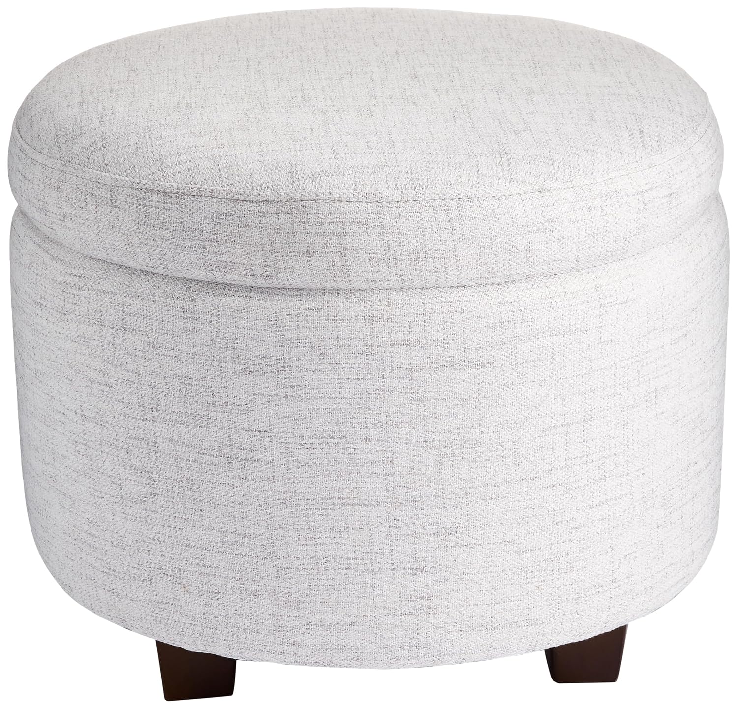 Evolur Vienna Ottoman in Fog Grey, Made from Sturdy and Sustainable FSC-Certified Wood, Comes with A Comforting Footrest, Compact Ottomans, Ottomans for Living Room