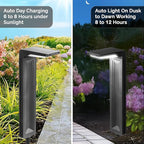 Solar Pathway Lights 2Pack, Waterproof Bright LED Modern Decorative Path Light for All Outdoor uses Backyard, Walkway, Landscape, Driveway, Lawn, Patio, Garden Yard. 2 Brightness Modes (Cool White)