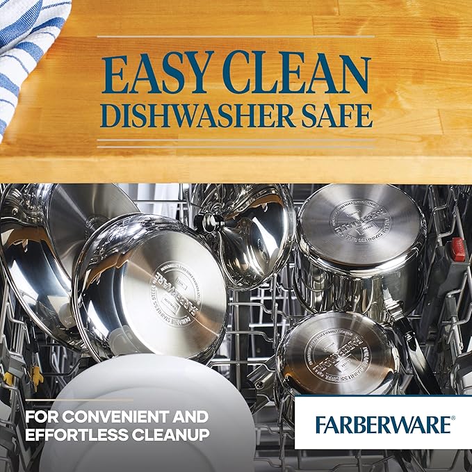 Farberware Classic Stainless Steel Fry Lid, Saute Pan (2.75 Quart), Silver