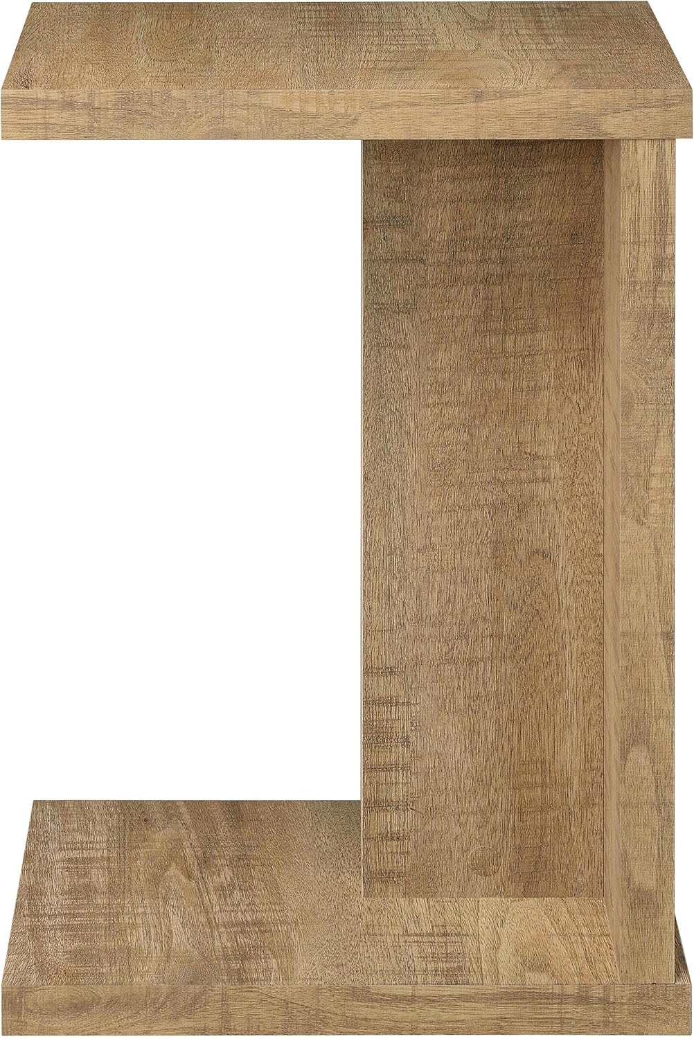 Coaster Home Furnishings - Clower - Wood - C-Shaped Side Table with Rectangular Top, Open Form, and Square Edges - Living Room - Mango - 930277